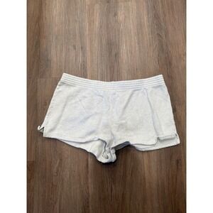 TNA Aritzia Cozy Fleece Sweatfleece Shorts Heather Gray XL Relaxed Fit Lounge